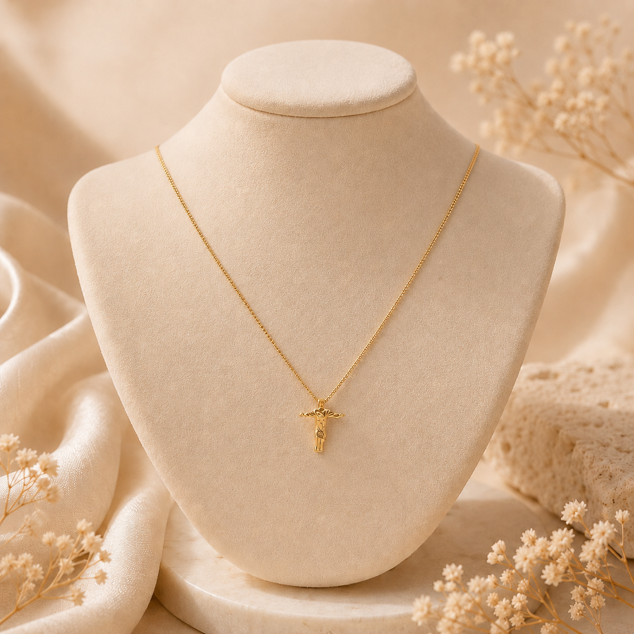 Cristo Redentor Necklace | 18K Gold Plated Silver
