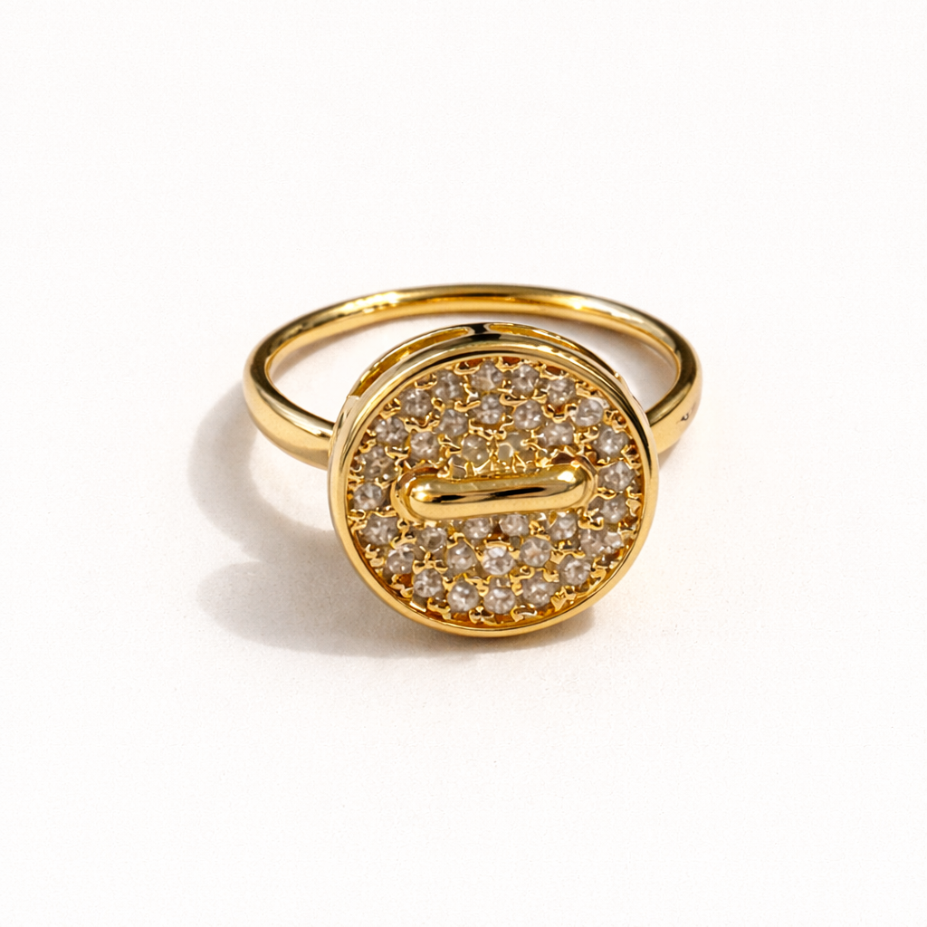 Copacabana Pavé Set | Gold Plated Zirconia Ring & Stud Earrings