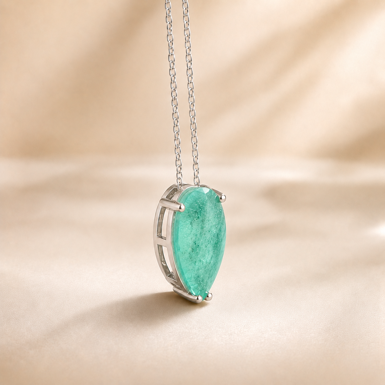 Paraiba Aqua Crystal Drop Set | Sterling Silver