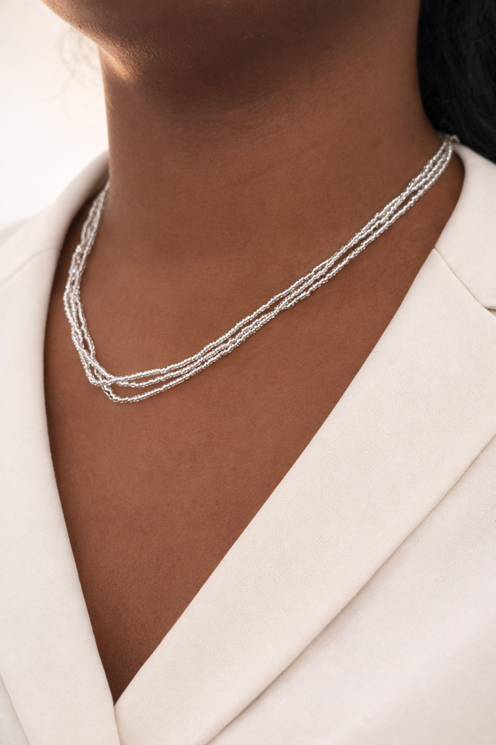 Lumière Layers | Swarovski Crystal Triple Strand Necklace