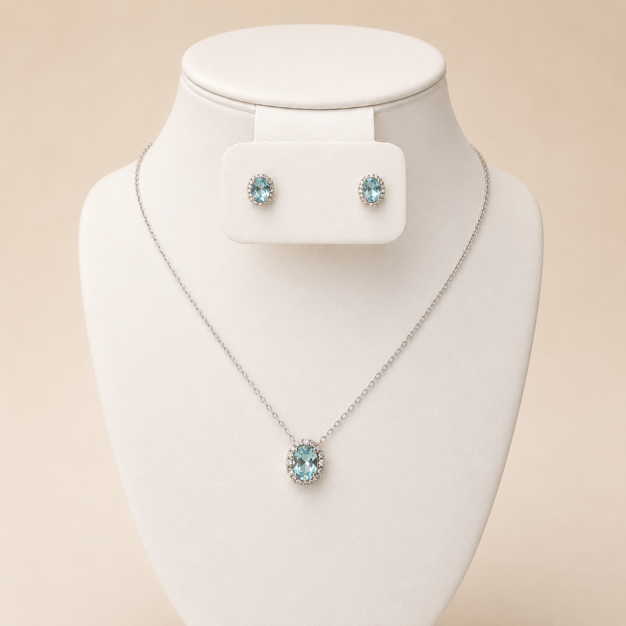 Blue Lagoon Sterling Silver Jewelry Set