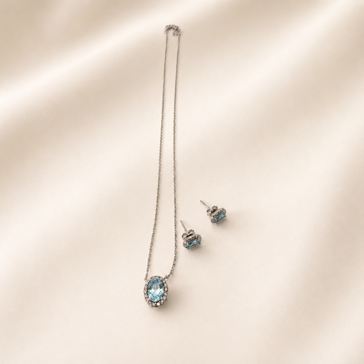 Blue Lagoon Sterling Silver Jewelry Set