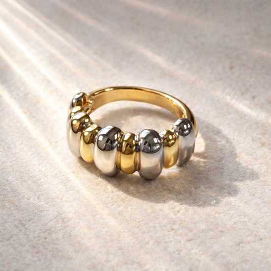Two tones (Silver and Gold) ring