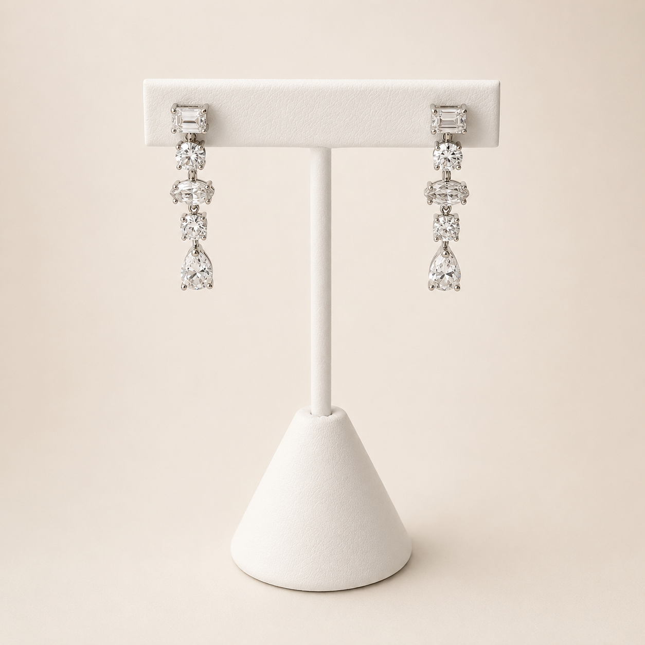 Brilho Sterling Silver Moissanite Earrings