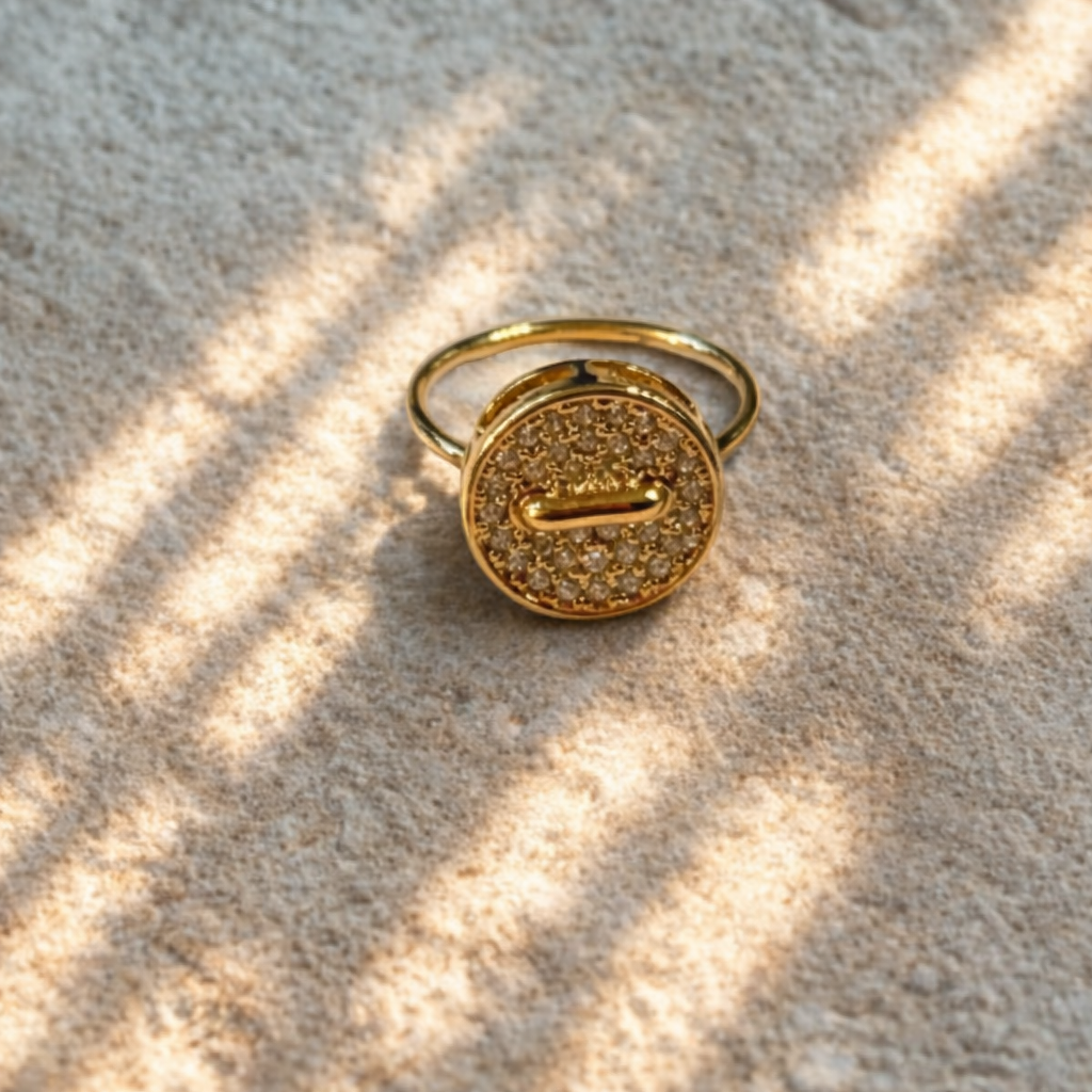 Copacabana Pavé Set | Gold Plated Zirconia Ring & Stud Earrings