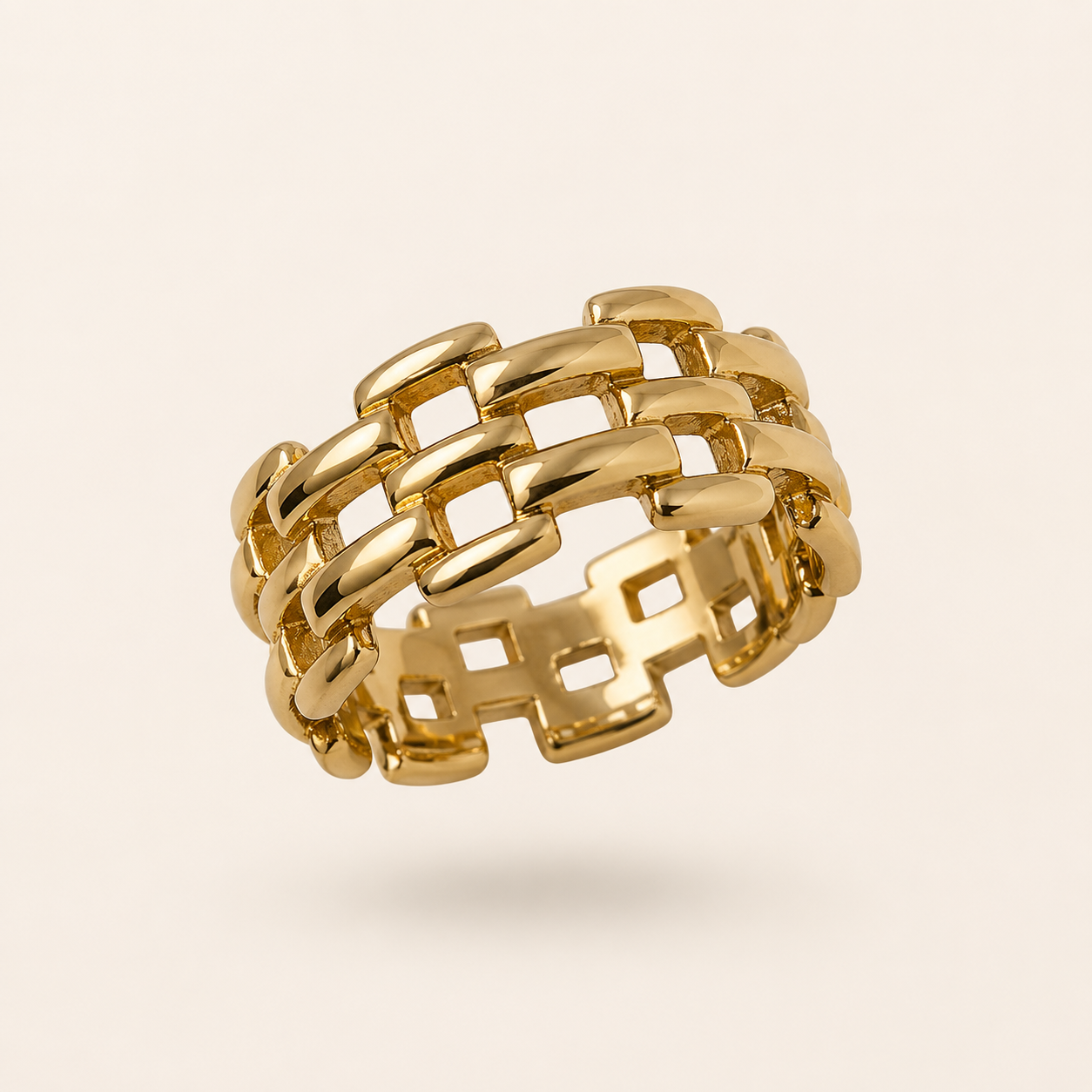 Elo Dourado 18K Gold Plated Ring