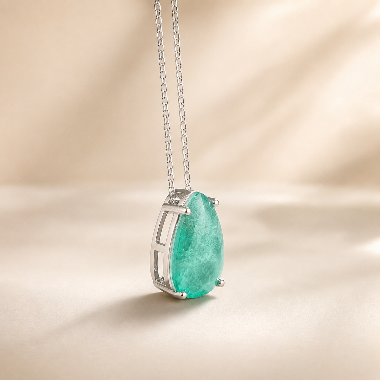 Paraiba Aqua Crystal Drop Set | Sterling Silver
