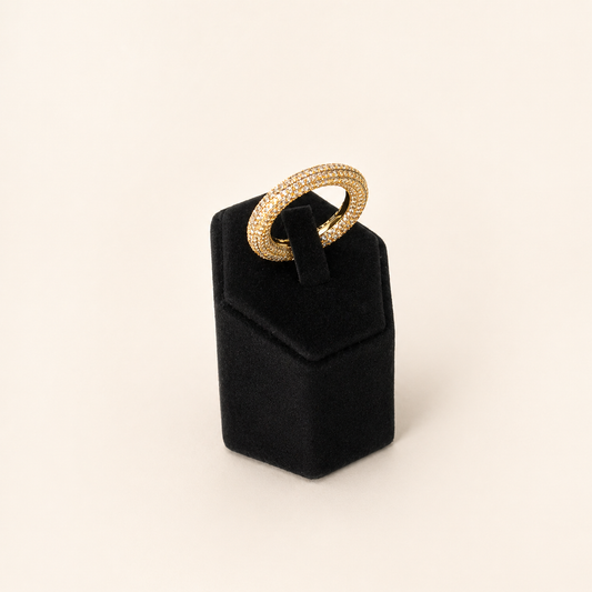 Roda | Gold or Rhodium-Plated Zirconia Ring