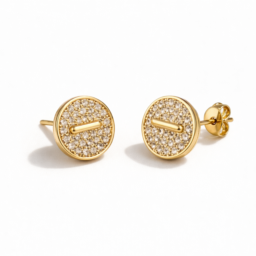 Copacabana Pavé Set | Gold Plated Zirconia Ring & Stud Earrings